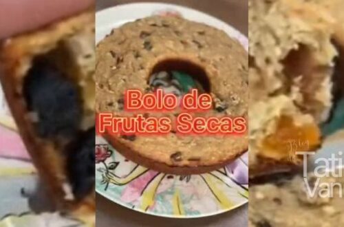 Bolo de Frutas Secas com Gotas de Chocolate