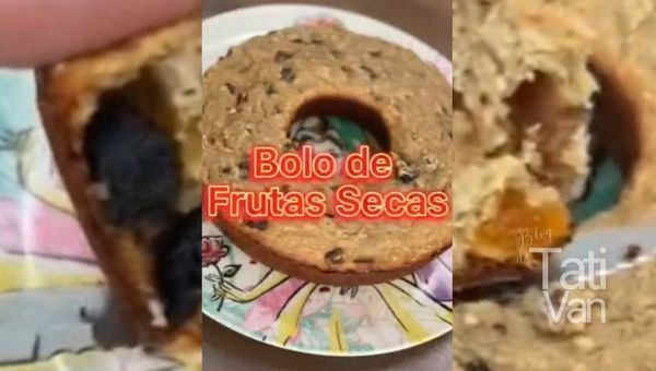 Bolo de Frutas Secas com Gotas de Chocolate