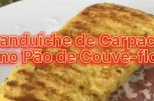 Sanduíche de Carpaccio no Pão de Couve Flor