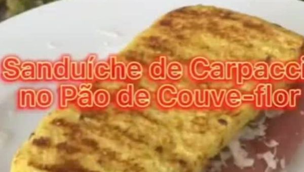 Sanduíche de Carpaccio no Pão de Couve Flor