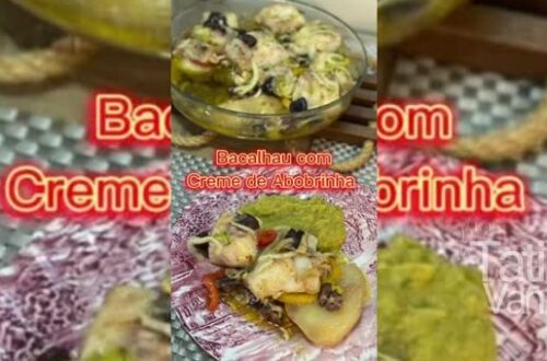 Bacalhau com Creme de abobrinha