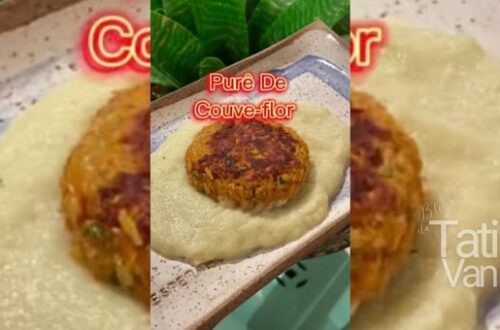 Purê de Couve-flor com Hambúrger de Cenoura