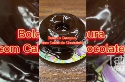 Bolo de Cenoura com Calda de Chocolate