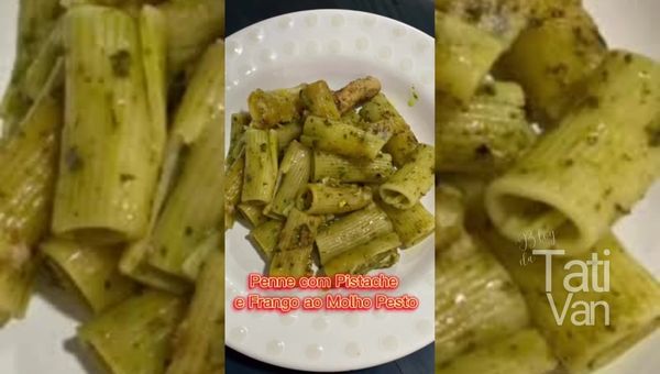 Penne com Pistache e Frango ao Molho Pesto