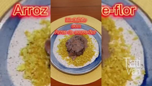 Receita de Medalhão com Arroz de Couve-flor