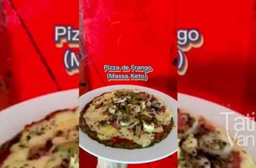 Receita de Pizza Keto de Frango