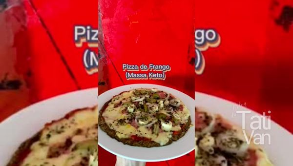 Receita de Pizza Keto de Frango