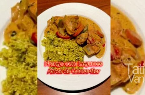 Frango com Legumes e Arroz de Couve-flor - Receita