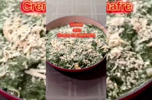 Massa com Creme de Espinafre - Receita