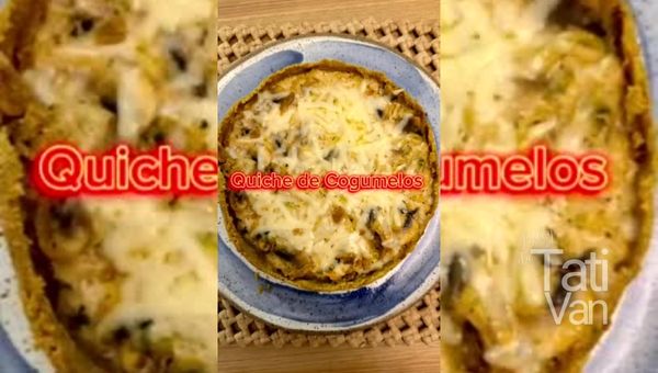 Deliciosa Quiche de Cogumelos com Massa de Linhaça e Arroz Integral - Receita