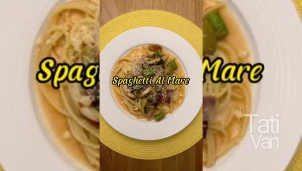 Receita de Espaguete Al Mare Delicioso Prato com Lula, Aspargos e Mais!