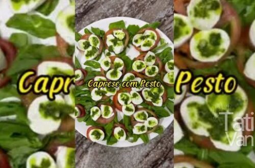 Receita de Salada Caprese Deliciosa Salada de Tomate, Mozzarella e Manjericão