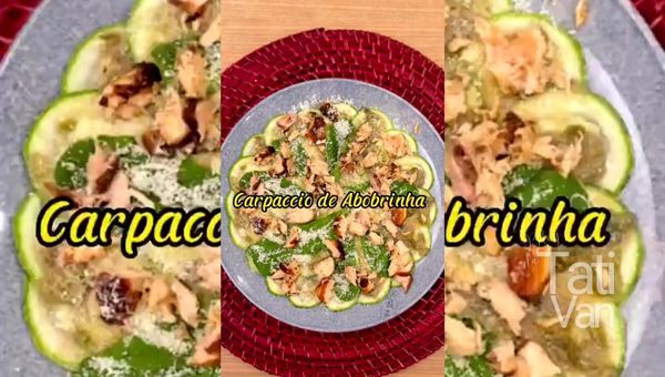 Receita de Carpaccio de Abobrinha Delicie-se com Sabores e Versatilidade - Tati Van