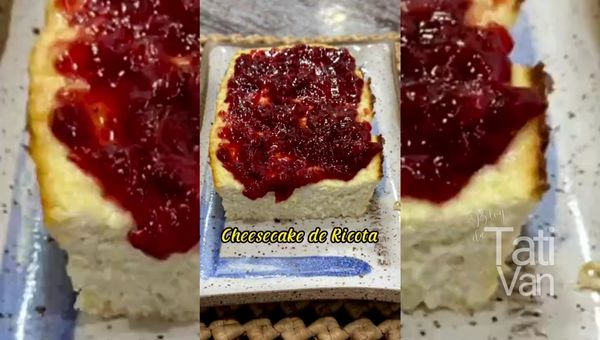 Receita de Cheesecake de Ricota Delícia Leve com Toque de Limão Siciliano - Tati Van