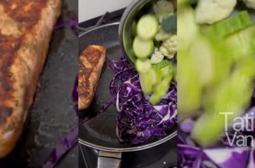 Receita de Salmão com Legumes e Queijo Derretido Delicioso e Fácil de Preparar - Tati Van