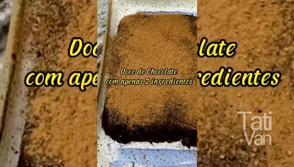 Receita Simples de Doce de Chocolate A Delícia de 2 Ingredientes!