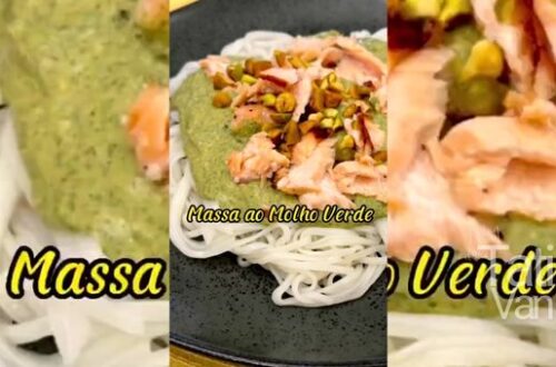 Receita Vegana de Massa ao Molho Verde com Opção de Salmão Um Delicioso Prato para Diversos Paladares!