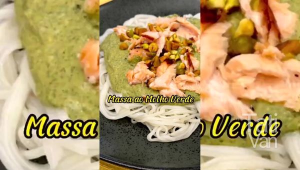 Receita Vegana de Massa ao Molho Verde com Opção de Salmão Um Delicioso Prato para Diversos Paladares!