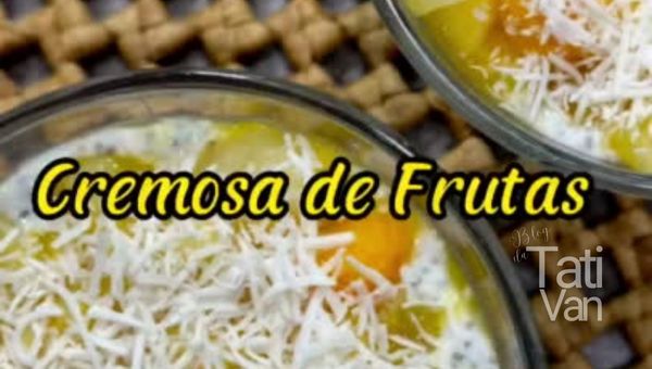 Receita de Cremosa de Frutas Doce Proteico com Chia e Whey de Coco