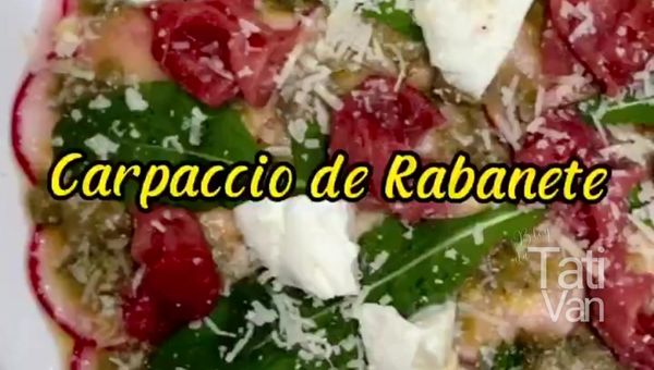 Receita Low Carb Carpaccio de Rabanete - Uma Explosão de Sabores Saudáveis! - Tati van