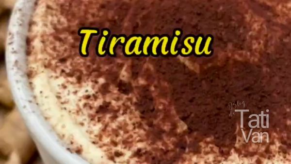 Tiramisu Fit Receita Deliciosa com Mascarpone, Whey de Chocolate e Biscoitos Maria - Tati Van