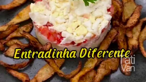 Entradinha Diferente Receita Versátil com Batata, Peixe Desfiado e Toque Especial - Servir Quente ou Frio Guia de Preparo na Airfryer - Tati Van