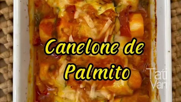 Canelone de Palmito Receita Deliciosa e Fácil de Preparar - Tati Van