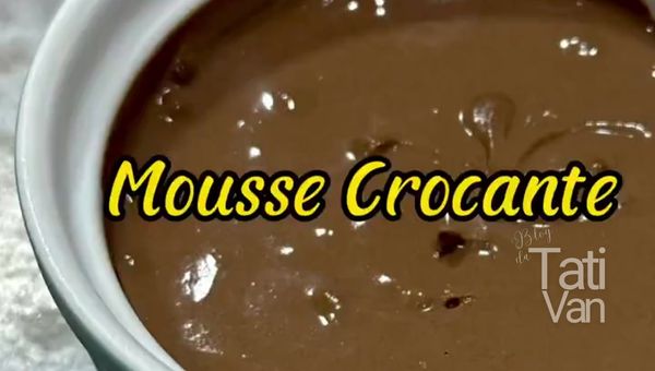 Mousse Crocante Fit Receita Saudável com Chocolate e Iogurte Natural - Tati Van