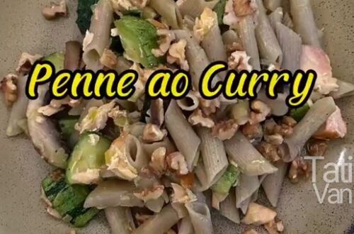 Penne ao Curry Fit Receita Saudável com Salmão e Vegetais - Tati Van