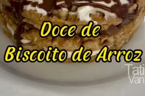 Doce de Biscoito de Arroz Fácil e Delicioso Receita Saudável da Tati Van