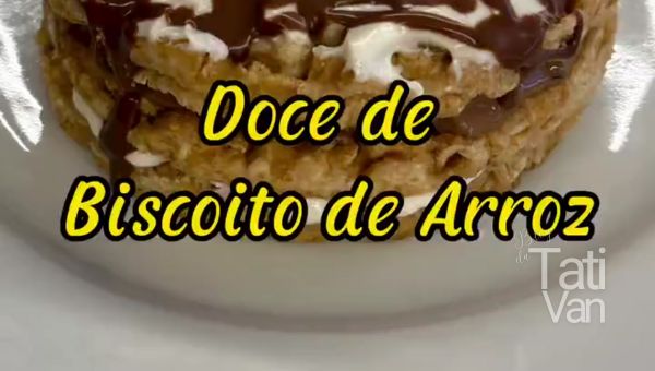 Doce de Biscoito de Arroz Fácil e Delicioso Receita Saudável da Tati Van