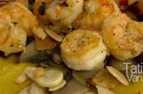 Purê de Baroa com Camarão Receita Cremosa e Saborosa