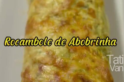Receita Cetogenica de Rocambole de Abobrinha com Carne Seca